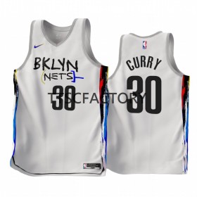 Herren NBA Brooklyn Nets Trikot Seth Curry 30 Nike 2022-23 City Edition Weiß Swingman
